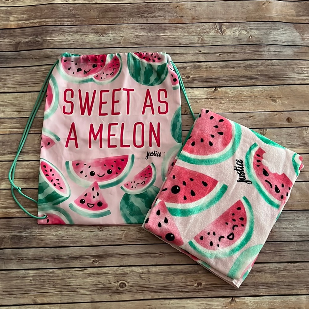 Justice Swim Towel & Cinch Sack